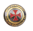 Red Cross Freemasonry Totem Relief Walking Cane – 93cm Fashion Walking Stick with Crosier Knob Image - 3
