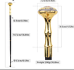 Red Cross Freemasonry Totem Relief Walking Cane – 93cm Fashion Walking Stick with Crosier Knob Image - 6