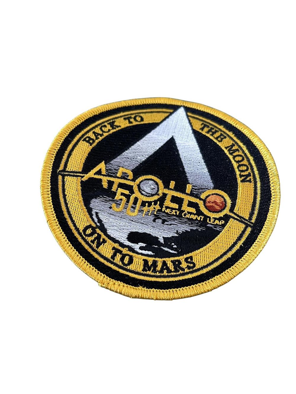 Lot 184: NASA Apollo 50th Anniversary Patch – "Back to the Moon, On to Mars"