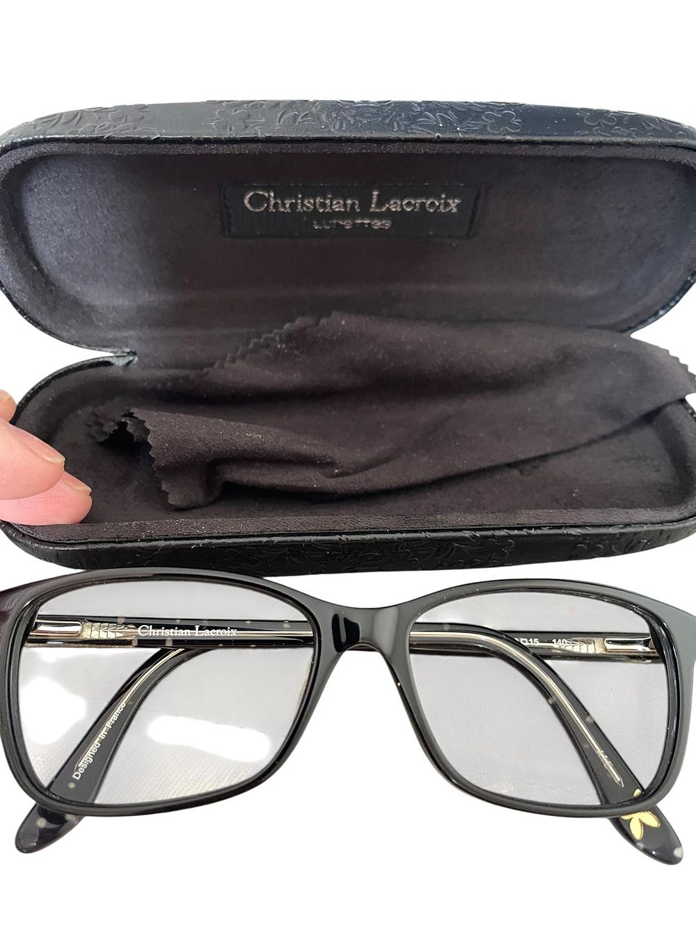 Lot 209: Christian Lacroix Designer Glasses – Gloss Black Frame – X-Demo with Case