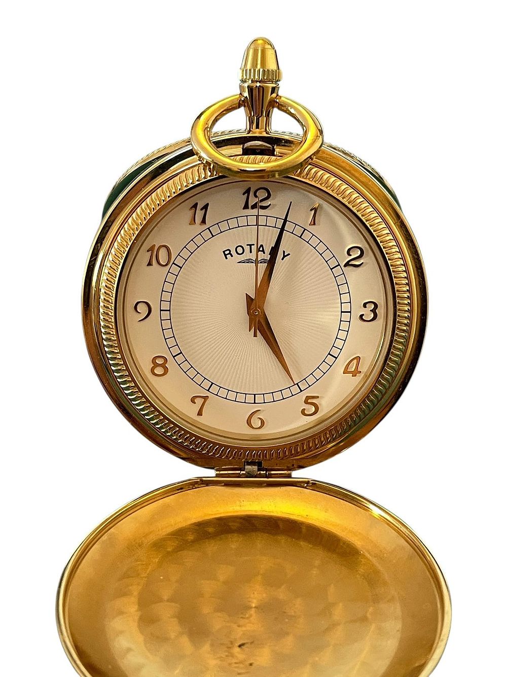 Lot 312: Rotary Full Hunter Gents Pocket Watch | Gold-Plated | Vintage-Style | Brand New