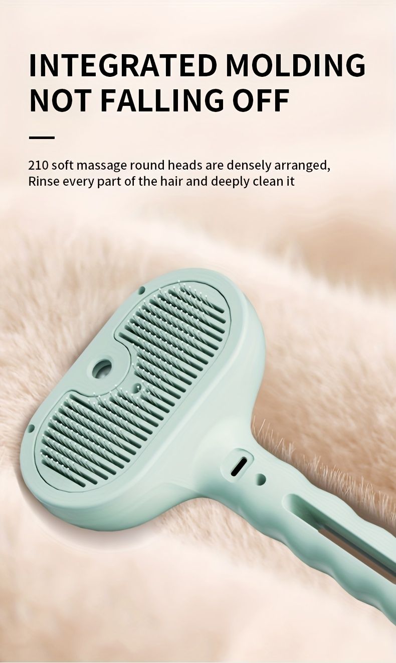 Lot 326: Pet Grooming & Massage Brush – 210 Soft Silicone Bristles | Non-Slip Design | For Dogs & Cats