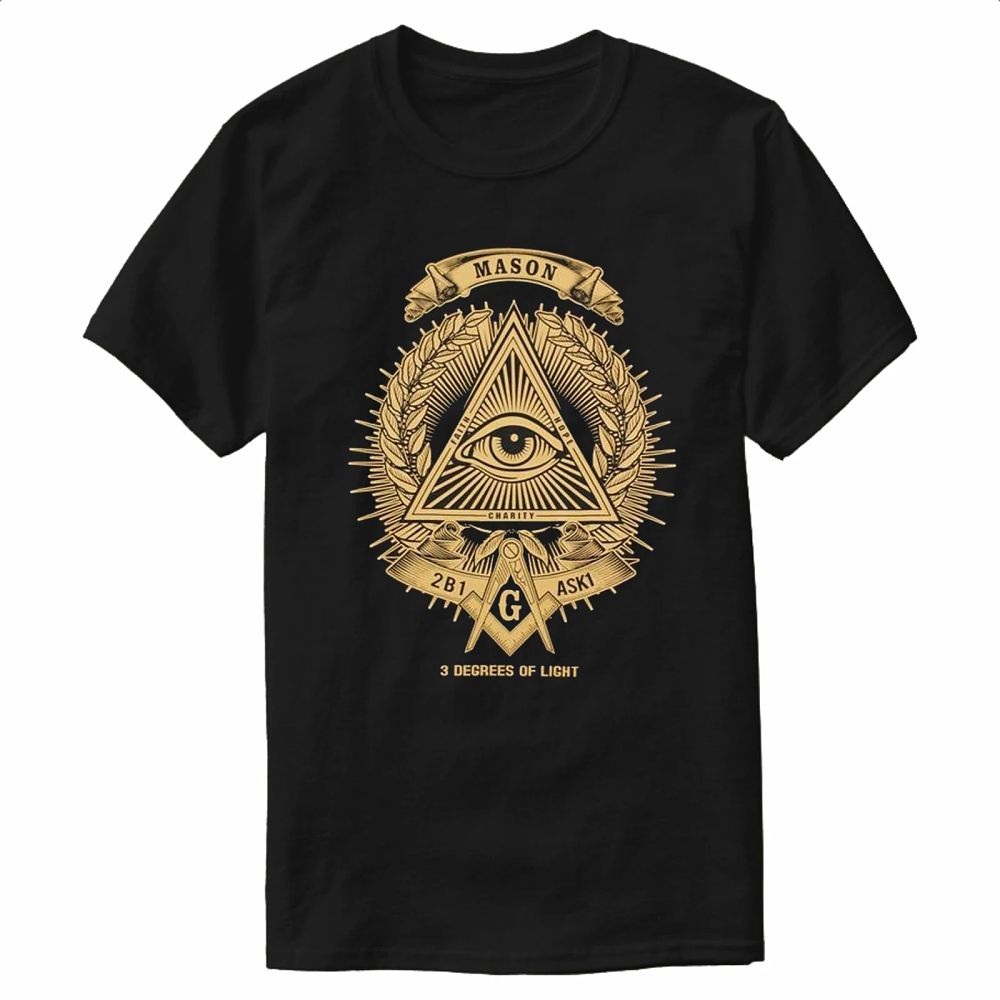 Lot 197: Prince Hall Mason Freemason All-seeing Eye Masonic T-Shirt 100% Cotton O-Neck Summer Short Sleeve Casual Mens T-shirt Size S-3XL