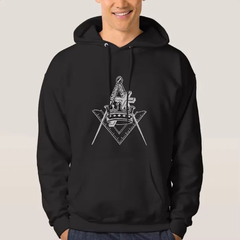 Lot 202: Vintage Knights Templar & Freemason Symbol Masonic Pullover Hoodie New Comfortable Cotton Casual Mens Sweatshirt Streetwear