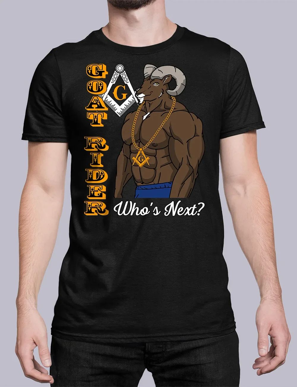 Lot 207: Freemason Goat Rider Masonic T-Shirt 100% Cotton O-Neck Short Sleeve Summer Casual Mens T-shirt Size S-3XL