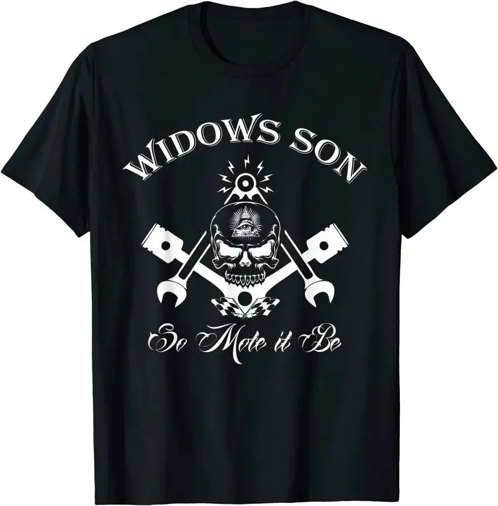 Lot 223: Widows Son Masonic Cool Tee T-Shirts Anime Graphic T-shirts For Men Clothing Women Short Sleeve Tees High Quality 100%Cotton