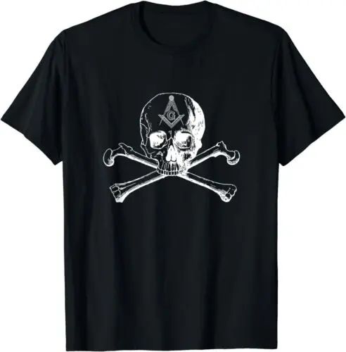 Lot 234: Skull Masonic and Bones Square Compass Symbol Tee T-Shirts S-5xl