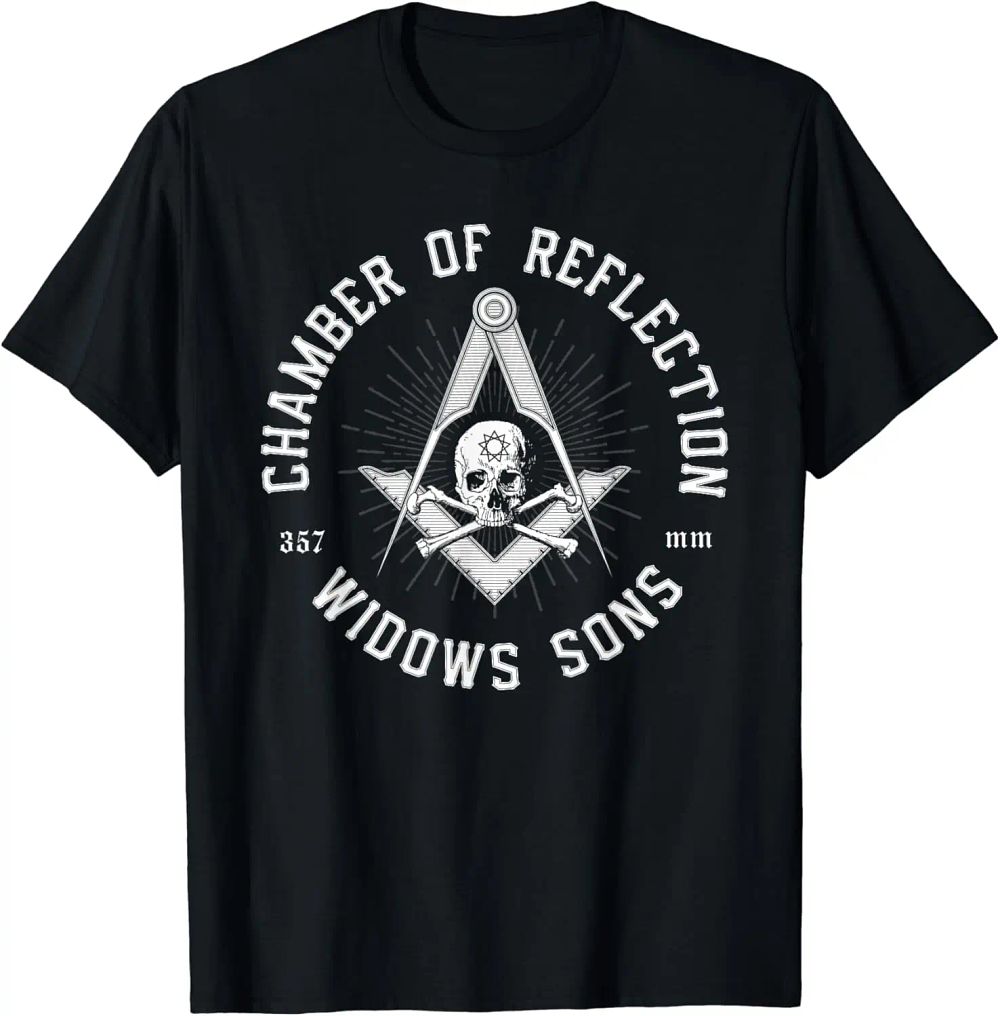 Lot 250: Widows Sons Masonic Square and Compasses Freemason T-Shirt 100% Cotton O-Neck Short Sleeve Summer Casual Mens T-shirt Size S-3XL