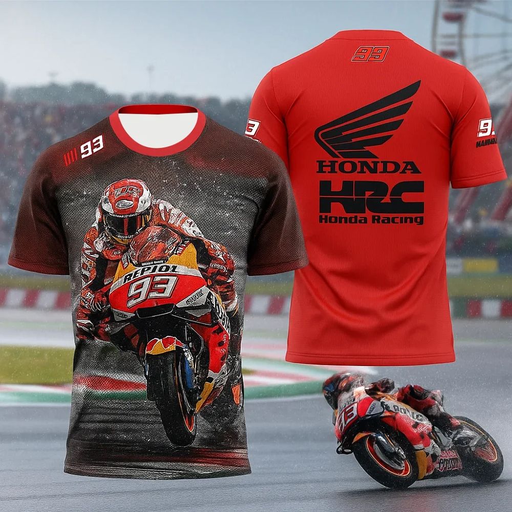 Lot 252: Summer New Honda T-shirt Men's Sports T-shirt Honda 3D Printed Short Sleeved Outdoor Cycling Motorcycle T-shirt Honda Clothing