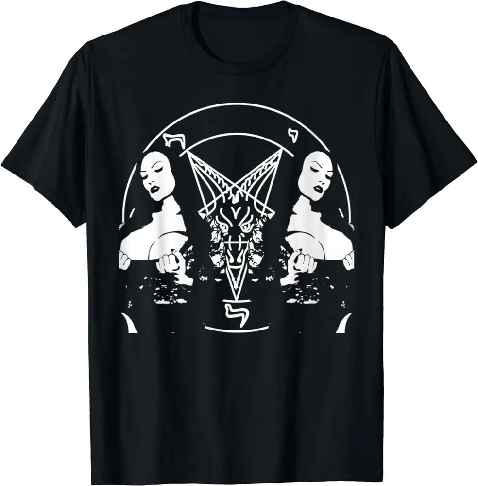 Lot 254: Sexy Bad Satanics Nun Demon Design Tee T-Shirt For Men Clothing Women Short Sleeve Tees Vintage High Quality 100%Cotton