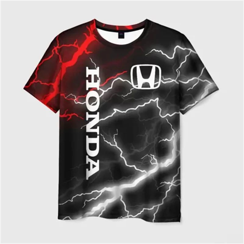 Lot 255: Summer New Honda Racing Men's T-shirt 3D Printed Motorcycle T-shirt Outdoor Sports Quick Drying Cycling Honda Clothing