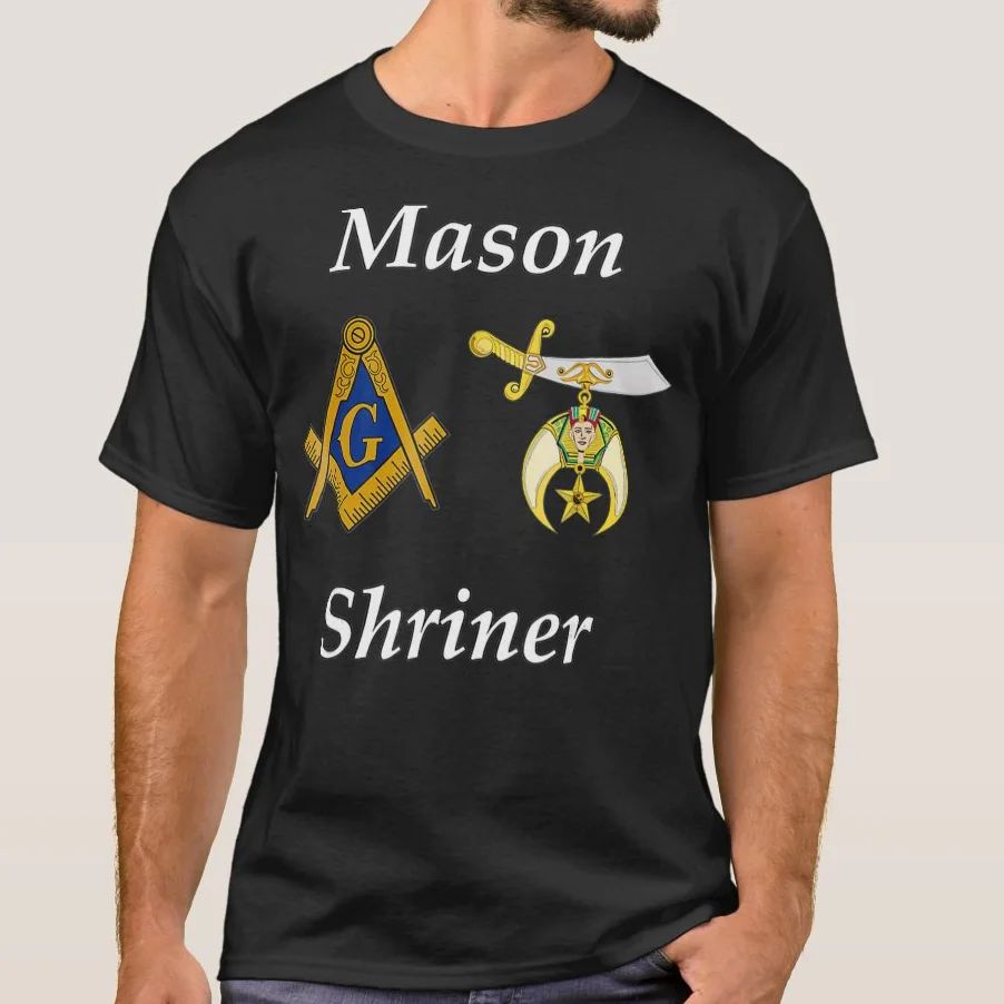 Lot 257: Masonic Shriner Split T Mason Shrine Noble Freemason T Shirt. Short Sleeve 100% Cotton Casual T-shirts Loose Top Size S-3XL