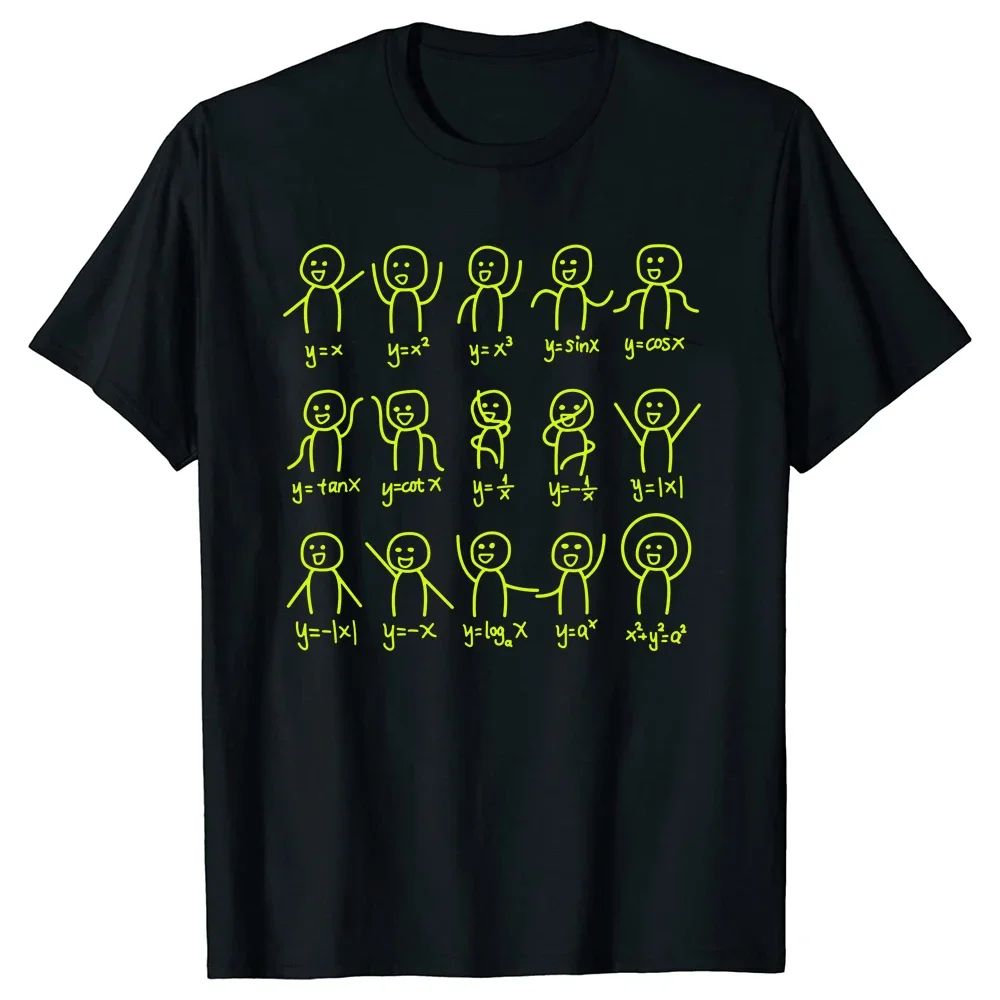 Lot 265: Funny Birthday Gift Algebra Dance Figures Math Equation T Shirts Graphic Streetwear Short Sleeve Style T-shirt Men Clothing