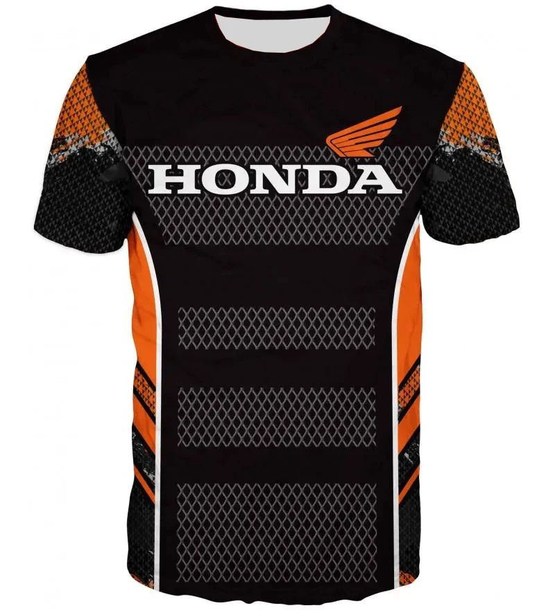 Lot 281: New Honda Men's T-shirt 3D Printed Fashion Motorcycle T-shirt Racing Short Sleeve Sport Quick Drying Honda Men's Clothing
