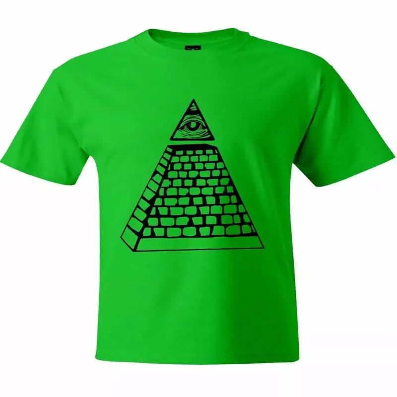 Lot 289: Pyramid Eye Masonic Illuminati Club T Shirt Secret Society