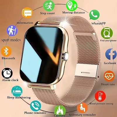 LAXASFIT 2025 New Smart Watch Bluetooth Talk Full Touch Screen Heart Rate Monitor Sports 