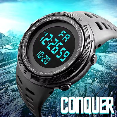Men's sports watch, outdoor mountaineering and running digital countdown electronic men's watch 