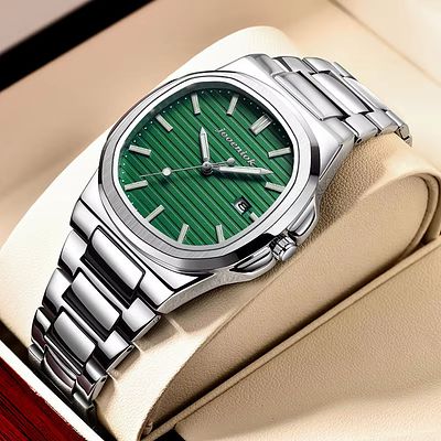 JOOENIOK Top Luxury Square Man Watch Date Waterproof Luminous Men Wristwatch High Quality 