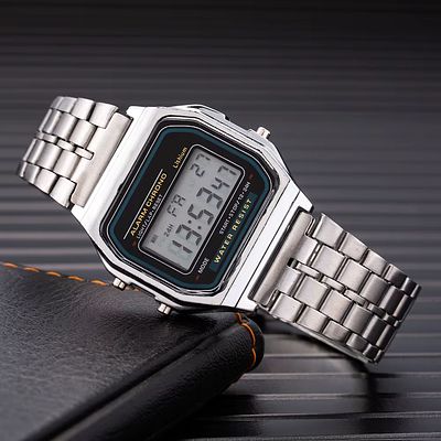 Stainless Steel LED Digital Watches for Men Gold Sliver Luxury Electronic Watch Fashion 