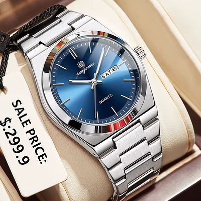 PENGAGAR Luxury Quartz Man Wristwatch Sport Men Watches Waterproof Luminous Date Week Stainless 