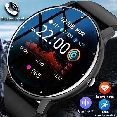 New Smart Watch Men Sports Fitness Watch Heart Rate Full Touch Screen Bluetooth Call 2025 New 