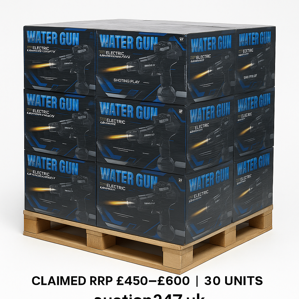 Lot 165: Carton of 30 x Electric Water Guns – Boxed – Rechargeable – Claimed RRP £450–£600