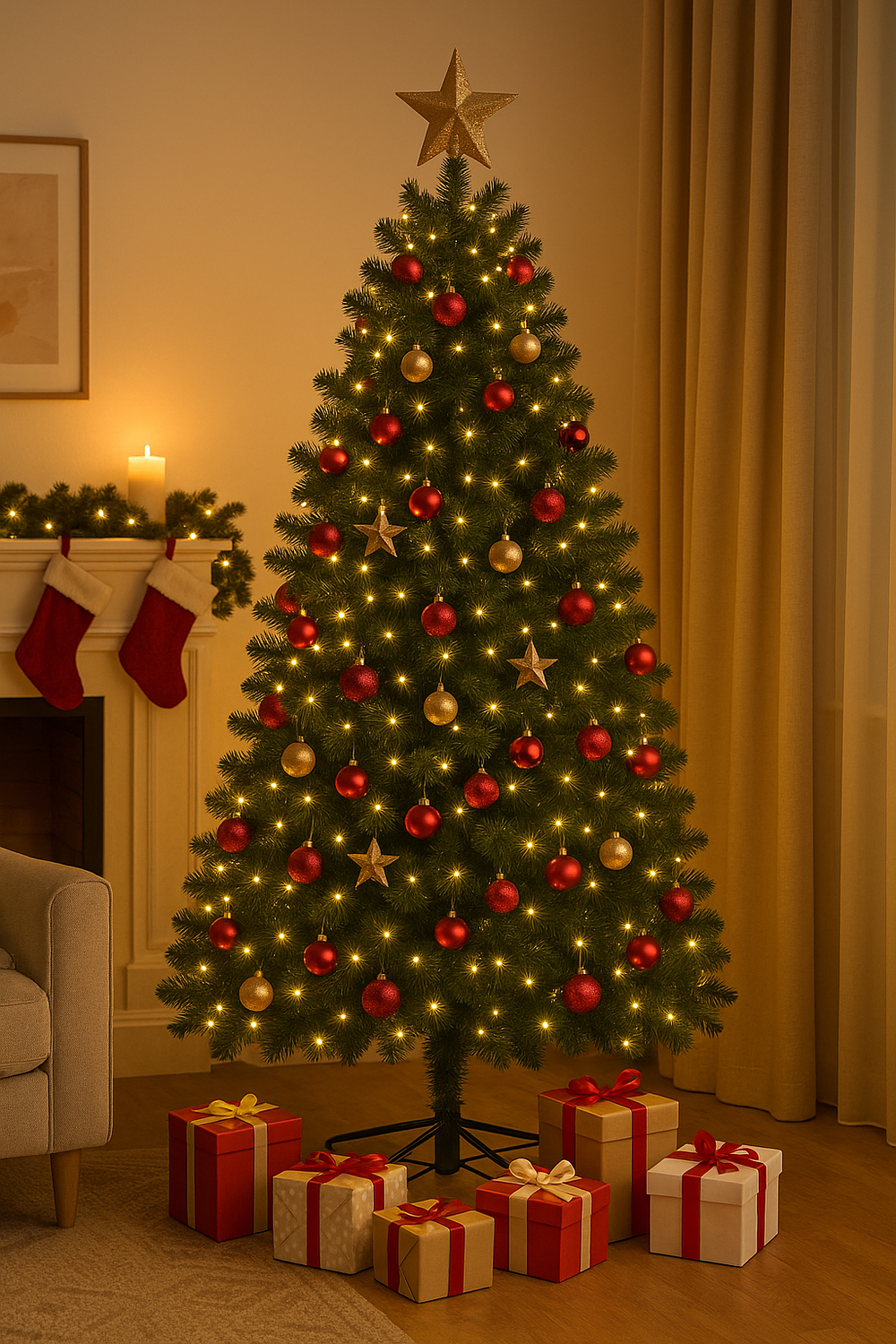 Lot 169: 6ft Pop-Up Christmas Tree – Realistic Green Fir – Quick Assembly – Metal Stand