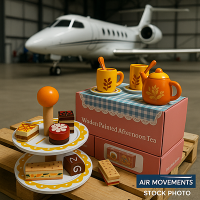 Wooden Afternoon Tea Set – Painted Play Set – Clearance Job Lot – 6 Items – RRP &pound;209.94. Wooden 