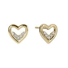 Lot 1245: Radley S Stone Set Open Heart Stud Earrings
