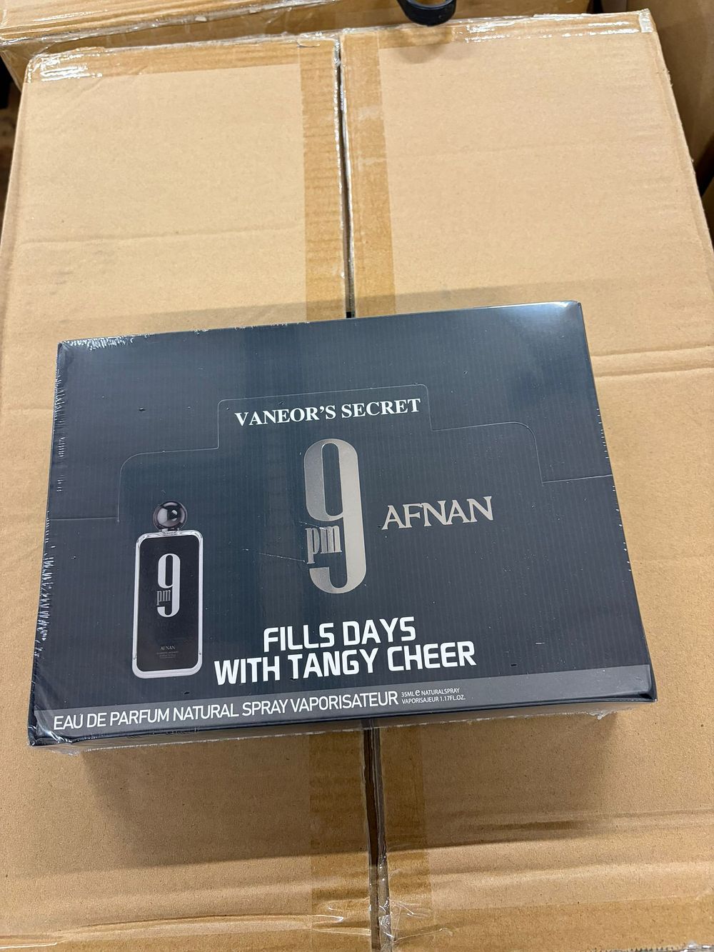 Lot 244: Vaneor’s Secret 9PM Afnan Eau De Parfum 35ml Gift Set – 20 Piece Box – Wholesale