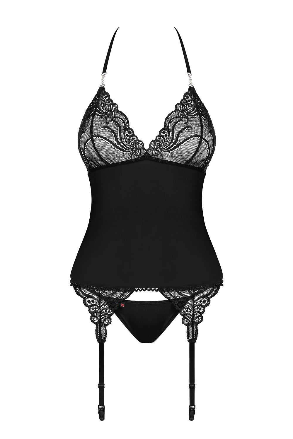 Lot 410: Obsessive - Ailay corset & thong - L/XL - Black