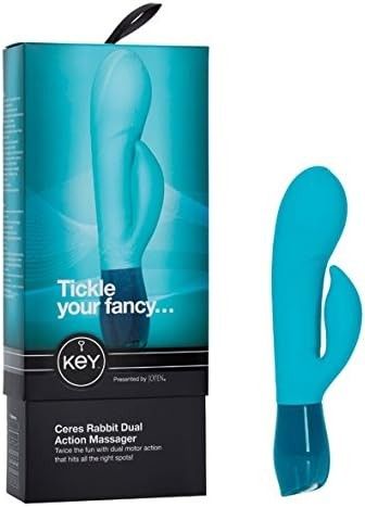 Lot 459: Key by Jopen Ceres Rabbit Dual Motor Massager - Robin Egg Blue