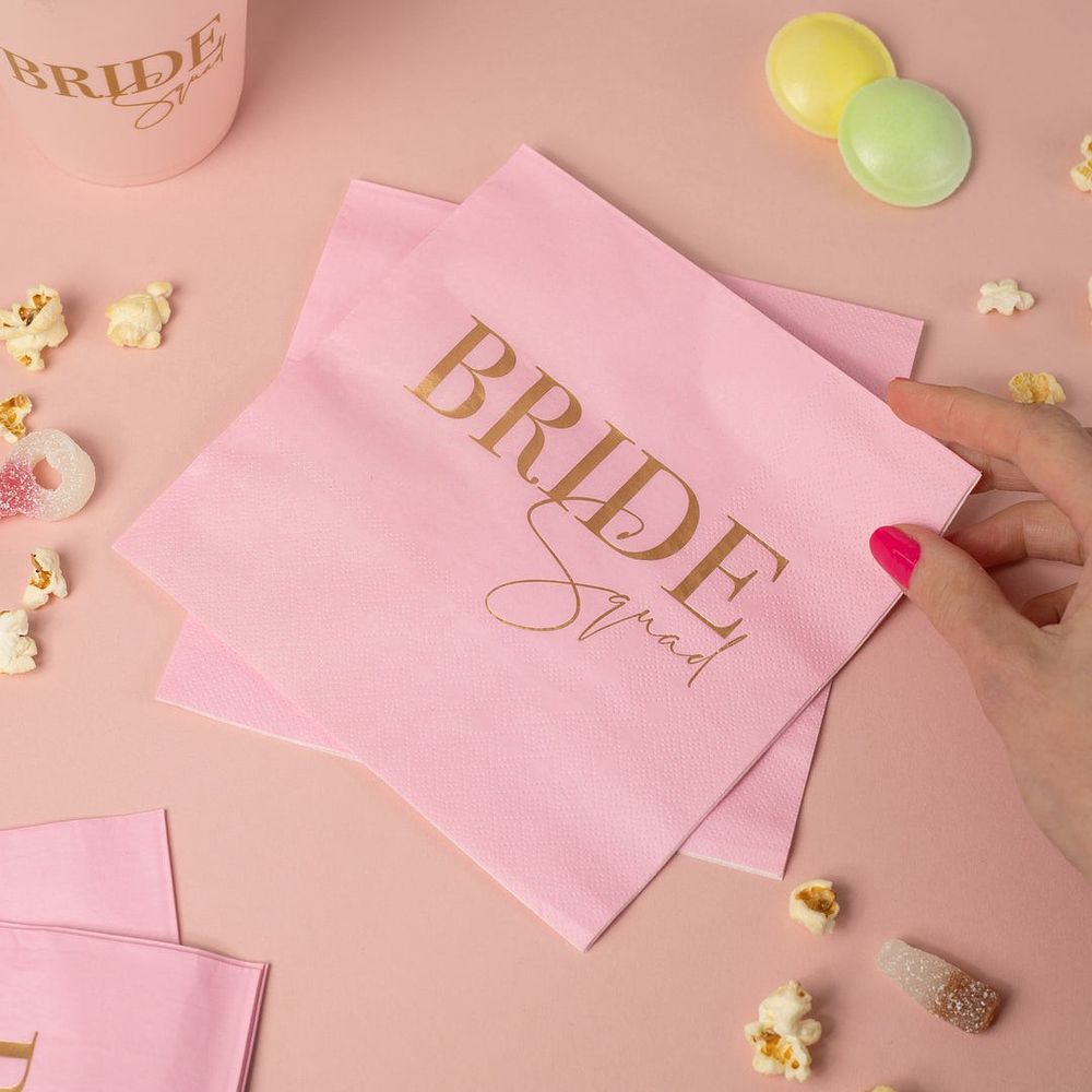 Lot 464: Bride to Be Trivia Napkins – Hen Party Tableware – New Clearance Stock