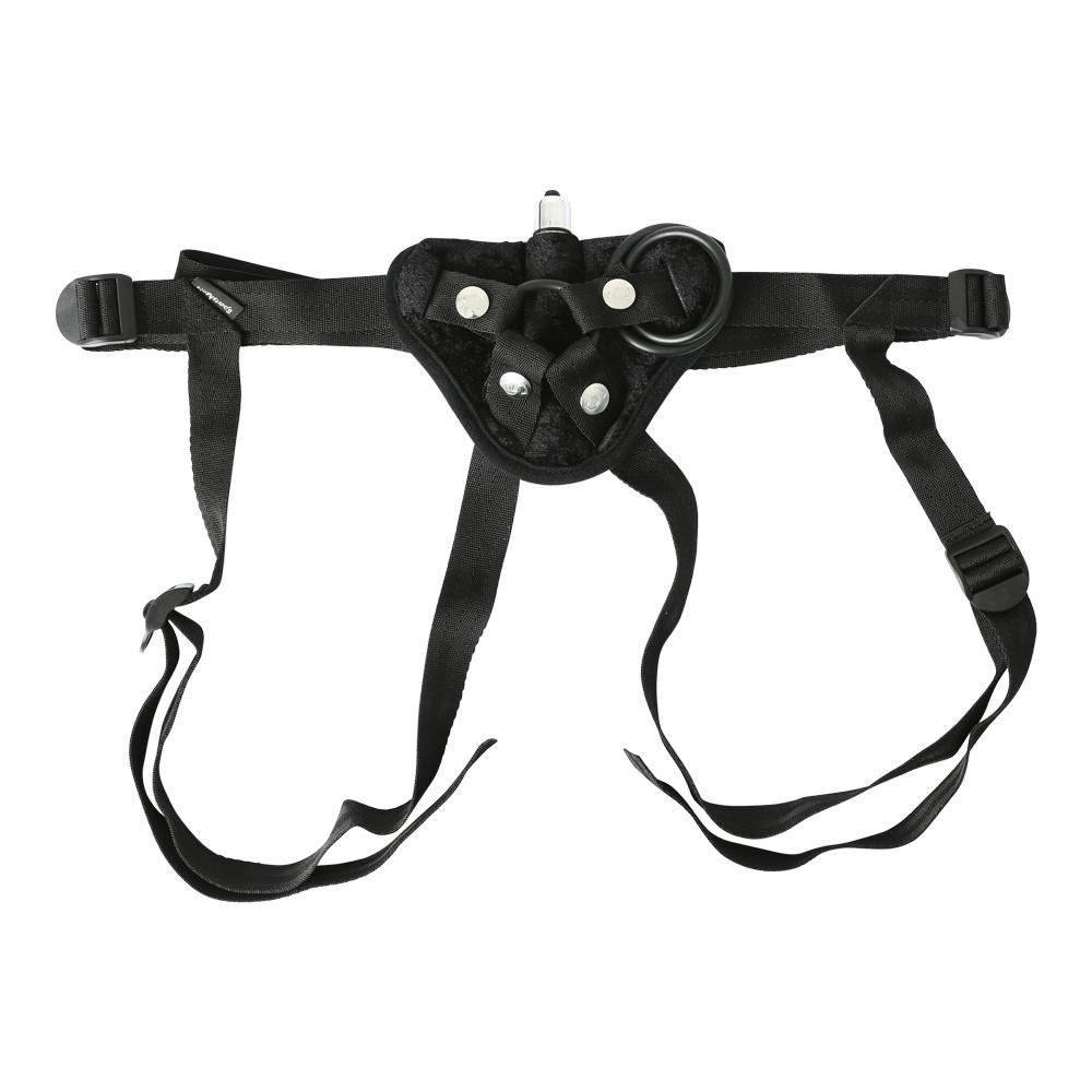 Lot 512: Sportsheets Strap On - Vibrating Velvet Strap-On - Black