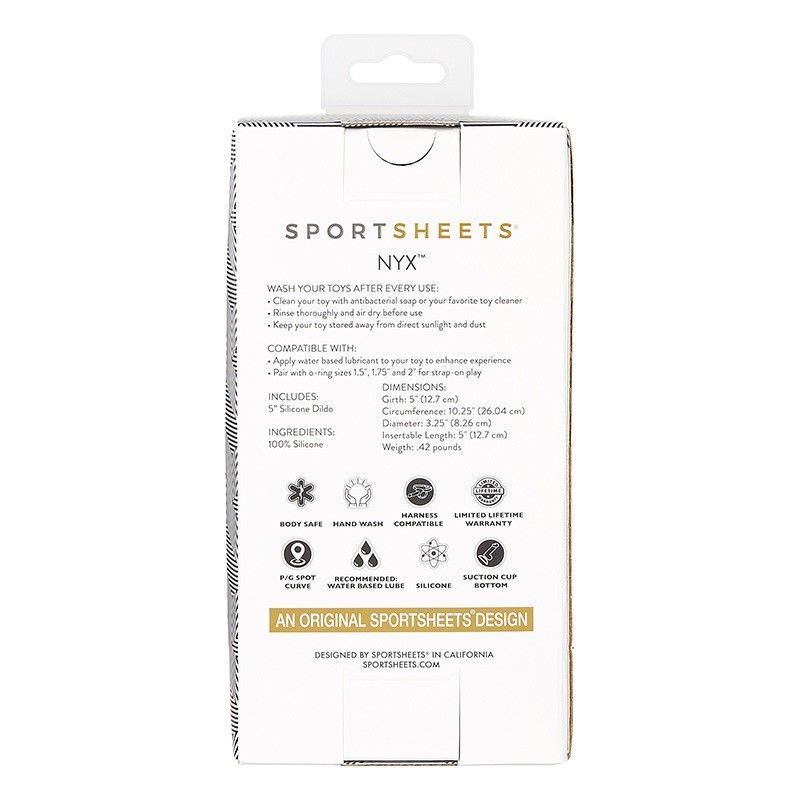 Lot 542: Sportsheets Merge Collection - Nyx - 5 Solid Silicone Dildo