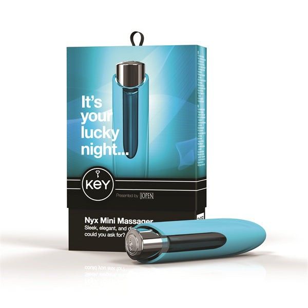 Lot 578: Key by Jopen Nyx Mini Massager - Robin Egg Blue