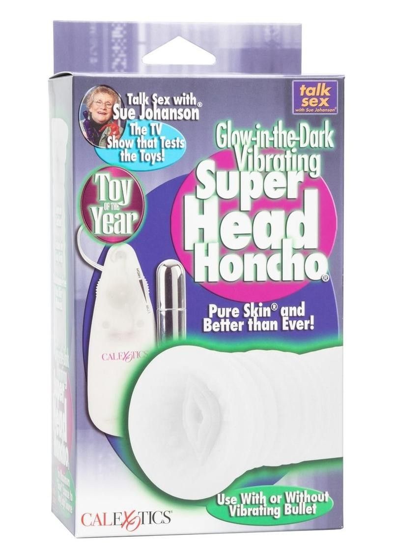 Lot 680: Sue Johanson Glow-in-the-Dark Vibrating Super Head Honcho - Pink