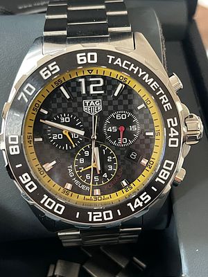 TAG Heuer Formula 1 Chronograph Watch – Black Dial Yellow Accents – Box & Tags. TAG Heuer 