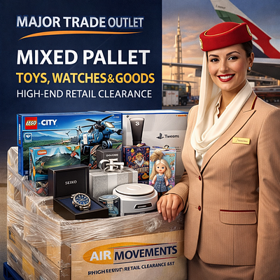 Major Trade Outlet Mixed Pallet Toys, Watches & Goods High-End Retail Clearance. Major Trade 