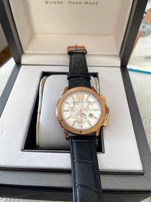 Rotary R&Co Swiss-Made Chronograph Watch Rose Gold New (Private Ownership). Rotary R&amp;Co 