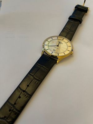 Rotary Swiss Ultra Slim Mechanical Watch Gold-Plated Guilloch Dial. Rotary Swiss Ultra Slim 