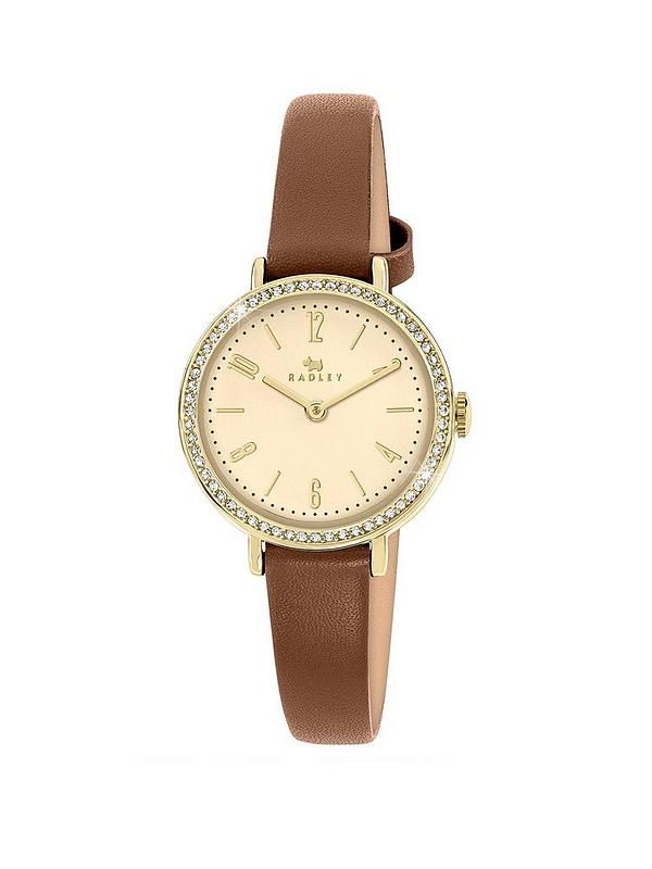 Lot 332: RADLEY GP 26mm STONESET COGNAC LEATHER STRAP
