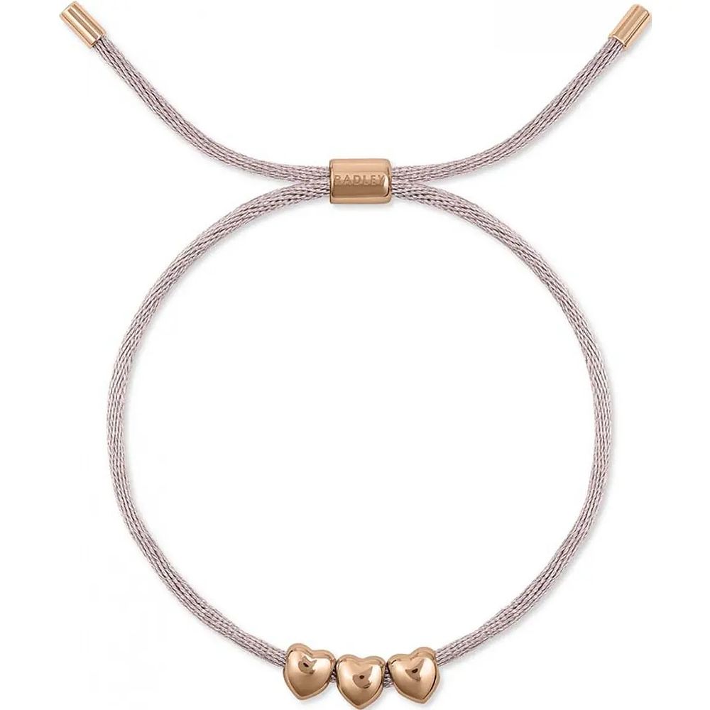 Lot 419: Radley Pink Cord Friendship Bracelet with 18ct RGP Pink Enamel Charm
