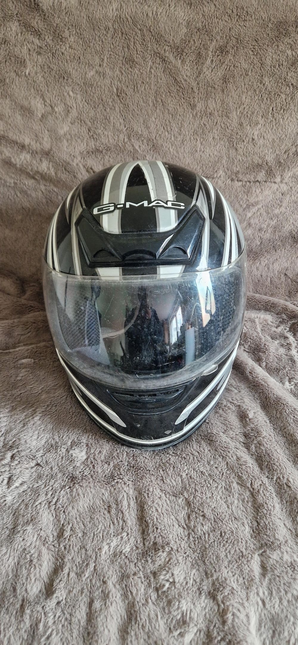 Lot 1034: G-Mac Scirocco Full Face Motorcycle Helmet.