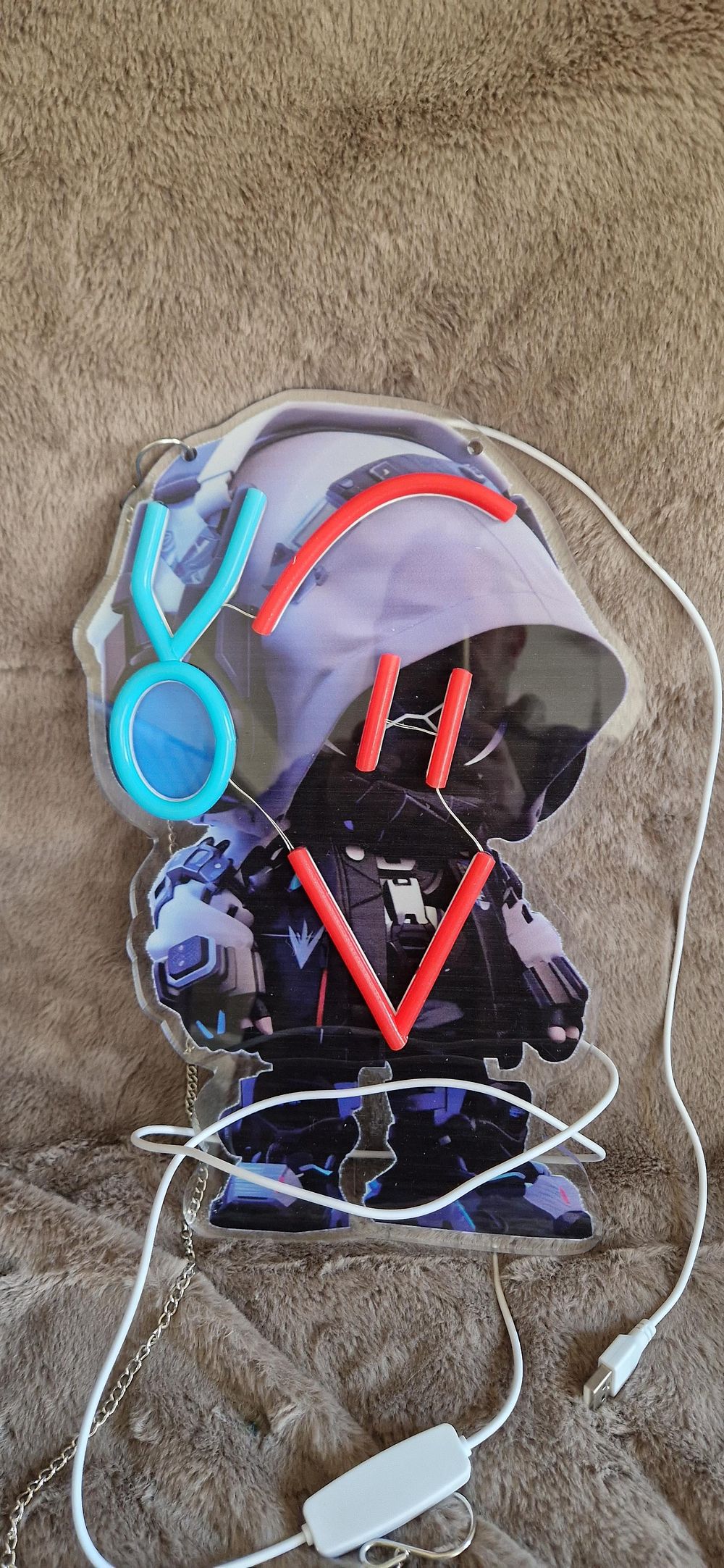 Lot 1145: LED neon light featuring a gaming character theme.