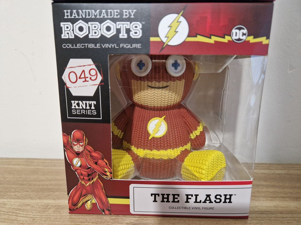 Lot 1195: The Flash™ collectible vinyl figure from the Handmade by Robots ""Knit Series"".