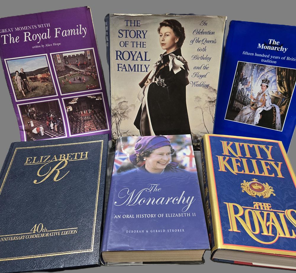 Lot 1270: A large collection of books focused on the British Monarchy
