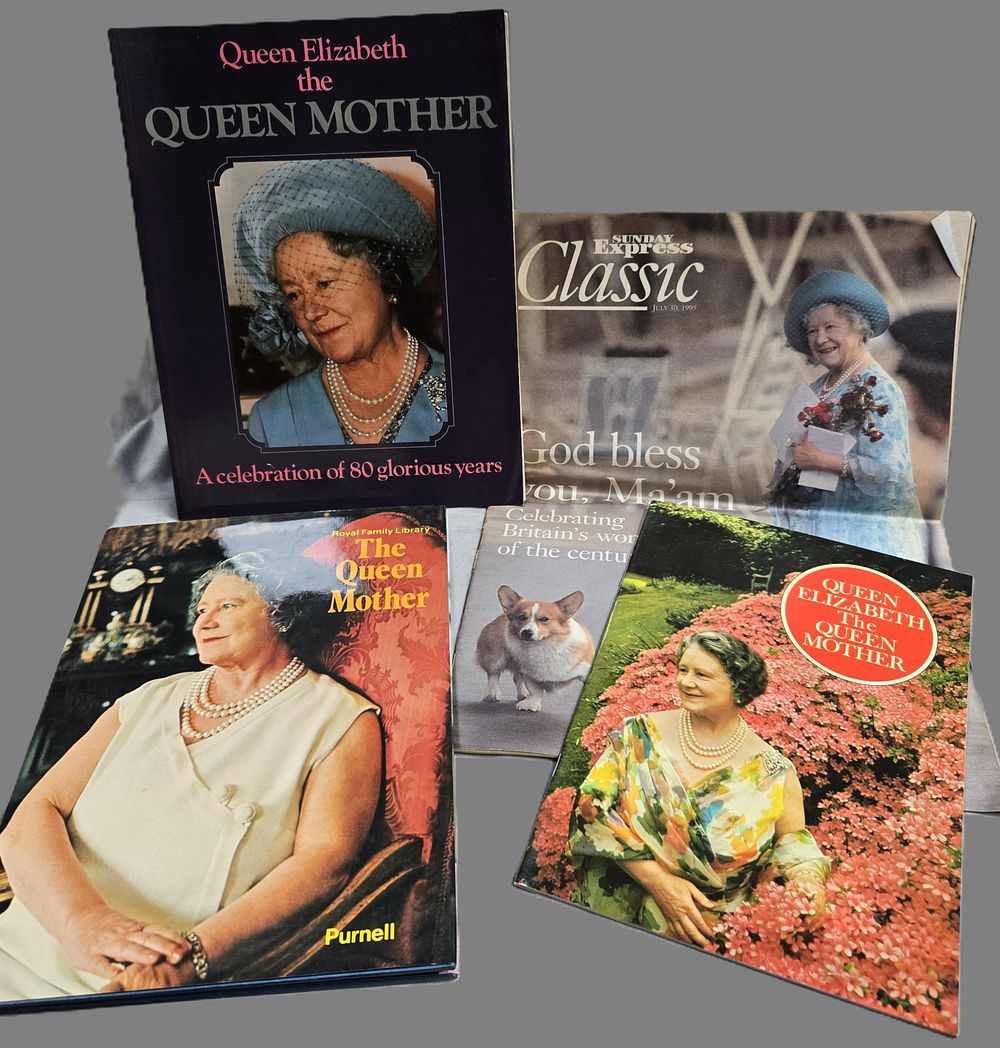 Lot 1276: The Queen Mother - Three colourful royal books celebrating the Queen Mother