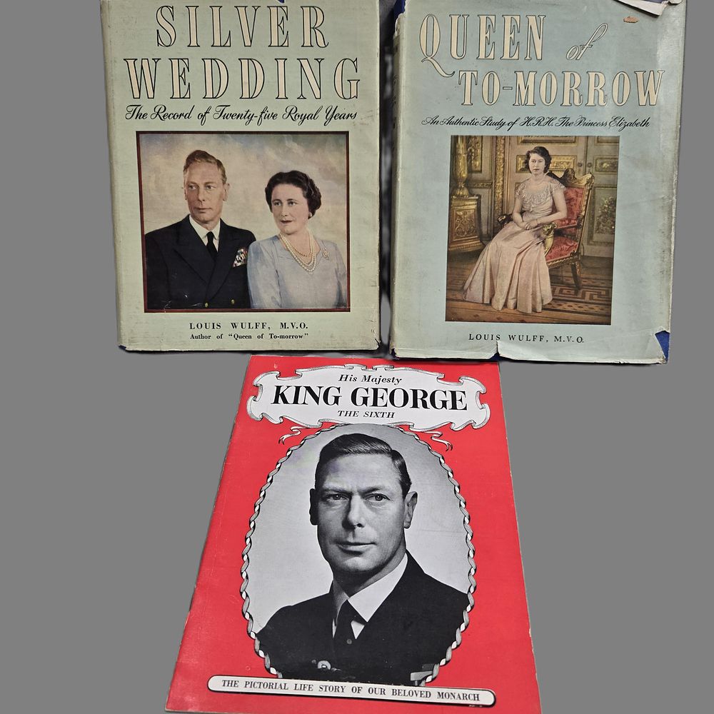 Lot 1300: King George VI - Silver wedding and Princess Elizabeth hardback books