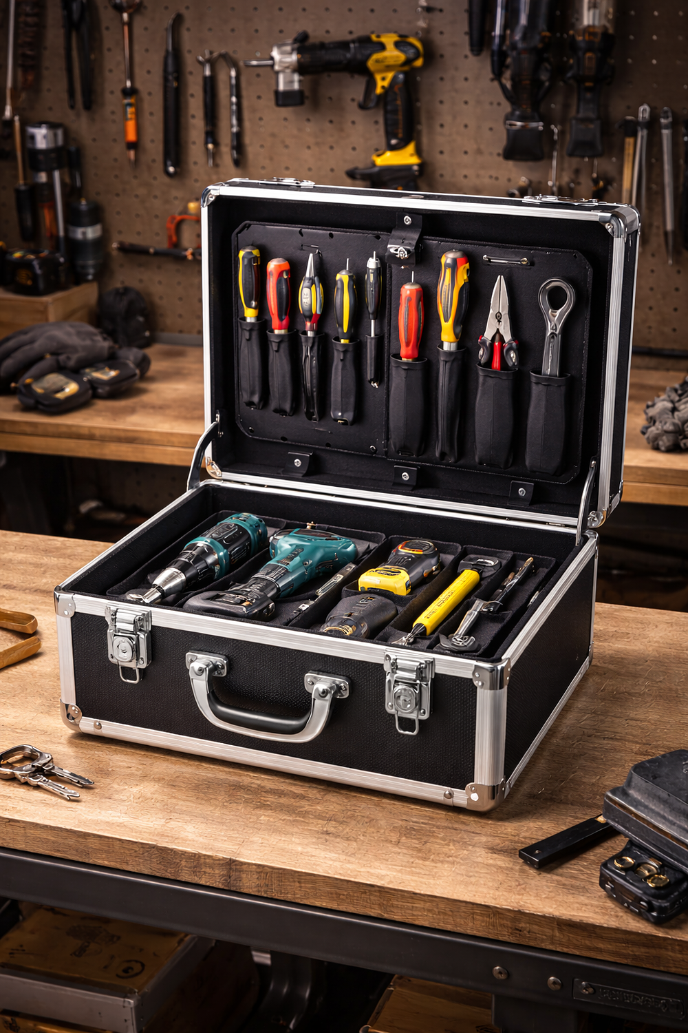 Lot 81: Aluminum Alloy Frame Density Board Tool Storage Case Professional Suitcase Portable Instrument